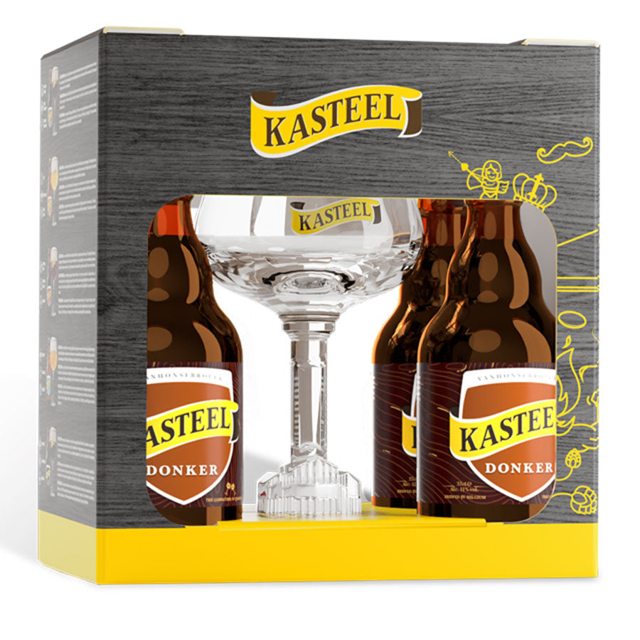 Kasteel Donker Geschenkverpakking 4x4x33CL